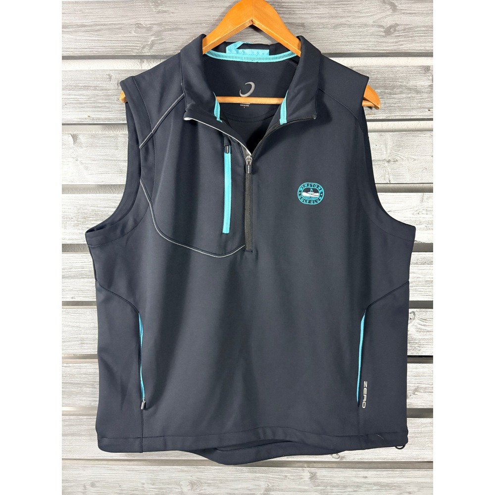 Zero Restriction Tour Series Mens Golf Vest Jacket Black Wynstone Golf Club L